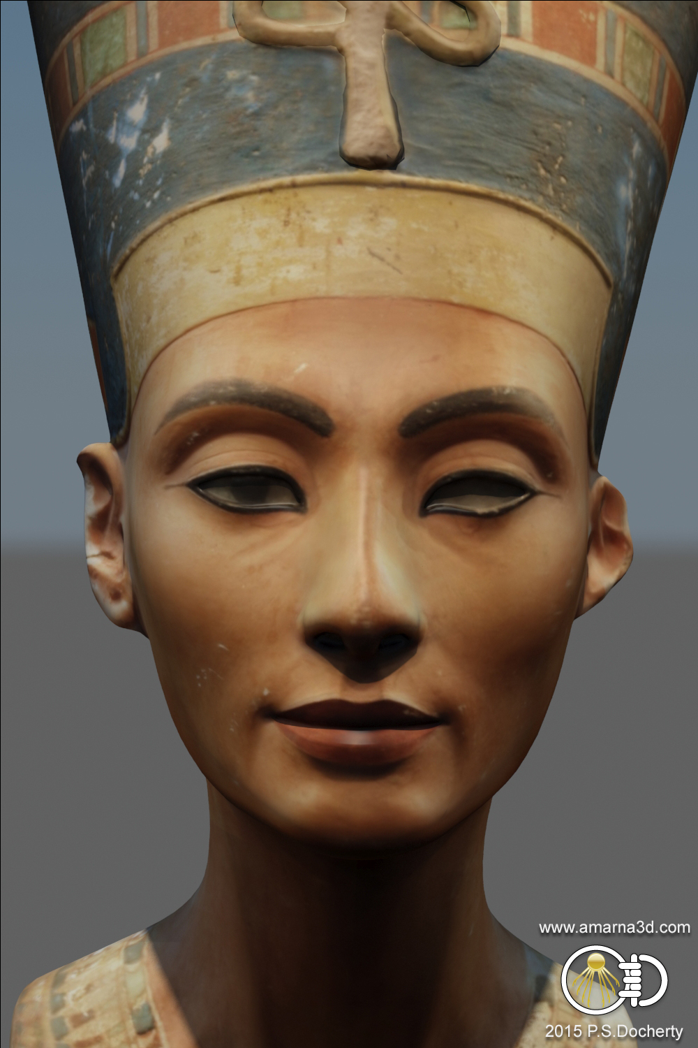 3d Reconstruction Of The Bust Of Queen Nefertiti Paul Docherty 